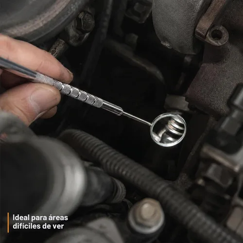 Vista 4 de Espejo de inspección SE DM201 de acero inoxidable, 0.75 pulgadas de diámetro, 7 pulgadas