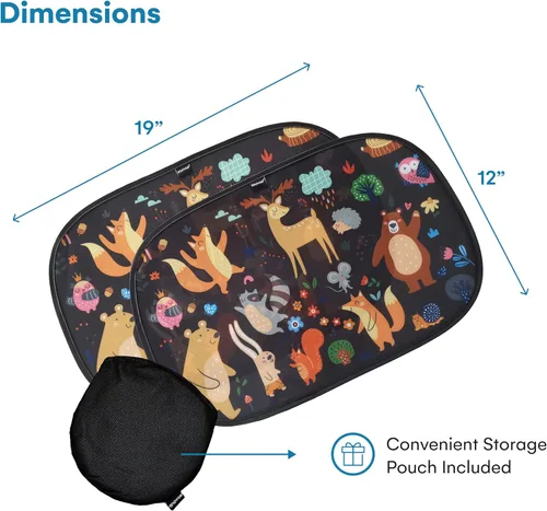 Vista 3 de Parasol para ventanas de coche para bebé - Cubierta bloqueadora de sol y visera para ventanas laterales de coche - Protector de escudo - Parasoles