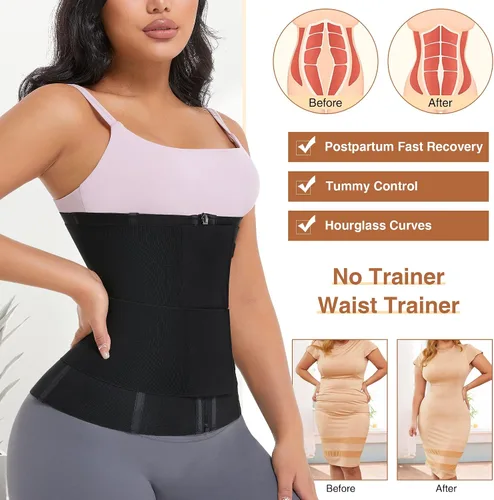 Vista 3 de FeelinGirl Latex Waist Trainer for Women Tummy Control Shapewear Waist Cincher Hourglass Body Shaper Workout 25-Steel Bones