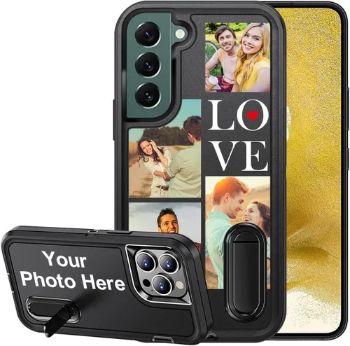 Vista 14 de Funda de teléfono personalizada para Samsung Galaxy S22 5G, funda con soporte incorporado/función atril, cubierta de protección resistente a