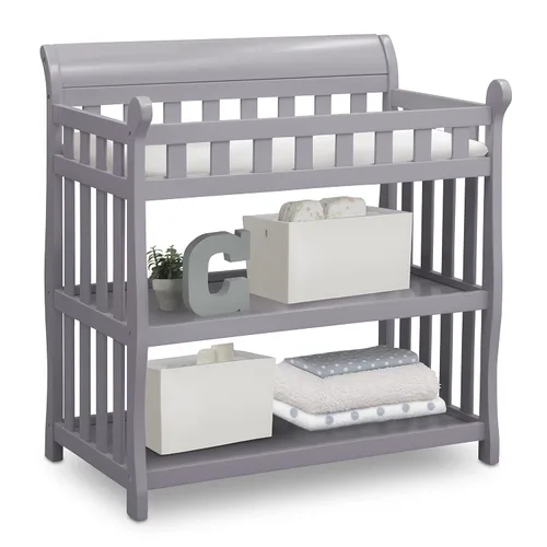 Vista 4 de Mesa para cambiar pañales Delta Children Eclipse con cambiador, gris