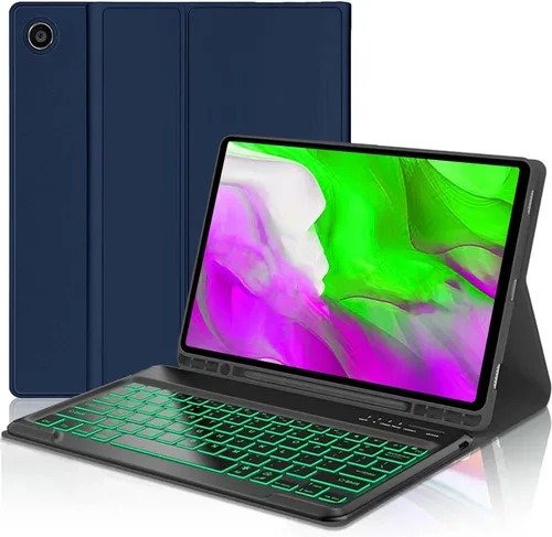 Vista 20 de Funda con teclado para Samsung Galaxy Tab A11 Plus / A9 Plus de 11 pulgadas, con retroiluminación Bluetooth A9+ con soporte para bolígrafo S