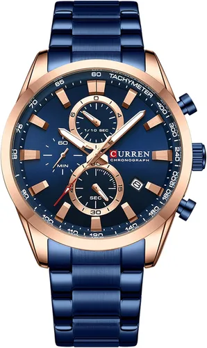 Vista 14 de FANMIS Reloj de pulsera para hombre de lujo, cronógrafo de negocios, analógico, resistente al agua, con correa de cuero