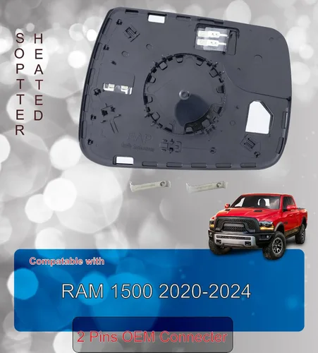 Vista 7 de EAP Espejo lateral del conductor compatible con Dodge RAM 1500 2019-2025, calefactado sin atenuación automática 68402037AA 68402093AA LH - Calentado