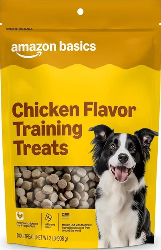 Vista 8 de Marca Amazon – Wag - Golosinas de entrenamiento con sabor a mantequilla de maní y plátano para perros, 2 libras (paquete de 1)