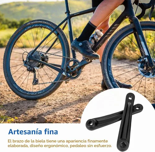 Vista 4 de Watris Veiyi 2PCS Biela de bicicleta, brazo de manivela de bicicleta, brazo izquierdo de una sola cadena para bicicleta eléctrica, bicicleta