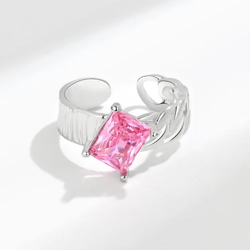 Vista 30 de Anillo de plata 925, anillos de plata ajustables para mujer, anillos de pulgar abiertos, anillos de circonio, anillos ajustables, anillos abiertos