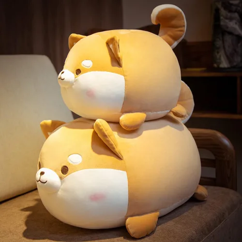 Vista 8 de Lindos y suaves animales de peluche para perros Shiba Inu, juguetes de peluche para perros Shiba Inu, almohada de peluche para perros Shiba Inu
