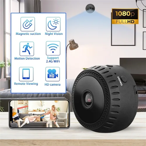 Vista 3 de 1080P mini cámaras de seguridad inalámbricas para exteriores e