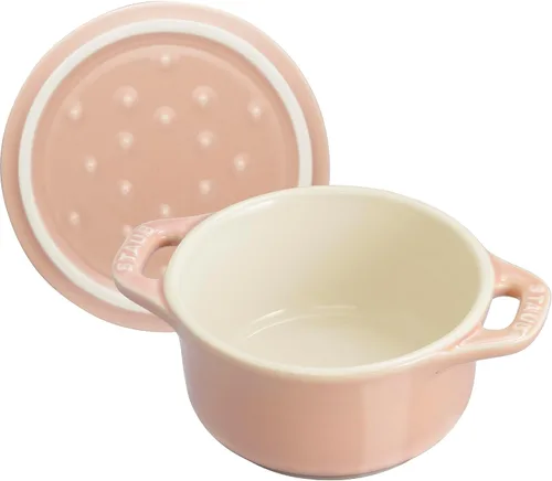 Vista 9 de STAUB - Juego de cocotte redondo de cerámica de 6 piezas, colores pastel macarrón
