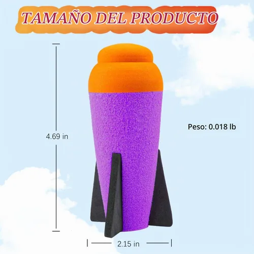 Vista 6 de Aevdor Paquete de 12 repuestos de mega misiles para lanzadores Nerf