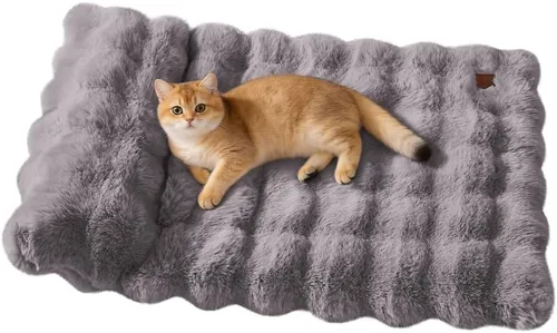 Vista 11 de SOMAHE Cama para gatos y alfombrilla para perros pequeños, almohada elevada Blanco