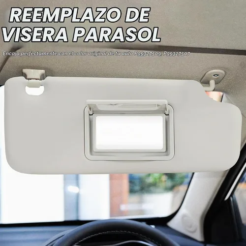 Vista 3 de Reemplazo de visera solar lateral derecha para pasajero gris compatible con Chevrolet Spark 2012 2013 2014 2015 2016, Chevrolet Chevy Sonic, 2013