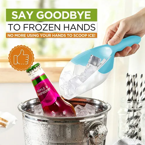 Vista 18 de Spring Chef - Cuchara magnética para congelador, sin BPA, color negro Flexi-Plastic Popcorn Scoop with Soft Grip Handle - Dishwasher Safe Ice