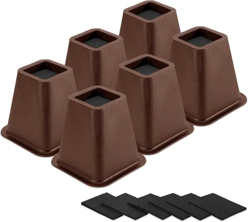 Vista 7 de Paquete de 12 elevadores de muebles de 1 pulgada, elevadores de cama ajustables resistentes para mesa, escritorio, sofá, gabinete, marco de cama