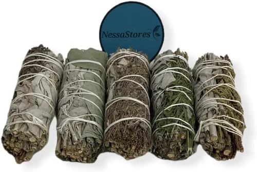 Vista 4 de NESSASTORES - Kit de muestreador de mezcla de salvia blanca de 4 pulgadas #JC-230 (1 kit, 10 unidades combinadas de combinaciones A + B)