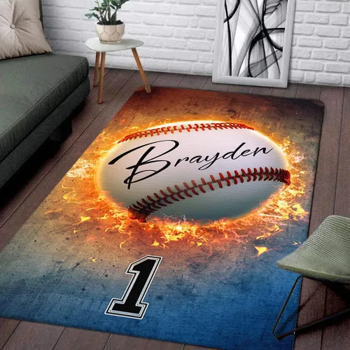 Vista 15 de Alfombra deportiva para jugador de béisbol, alfombra deportiva para dormitorio, 2 x 3, 3 x 5, 4 x 6, 5 x 8, antideslizante, para pasillo, deportes