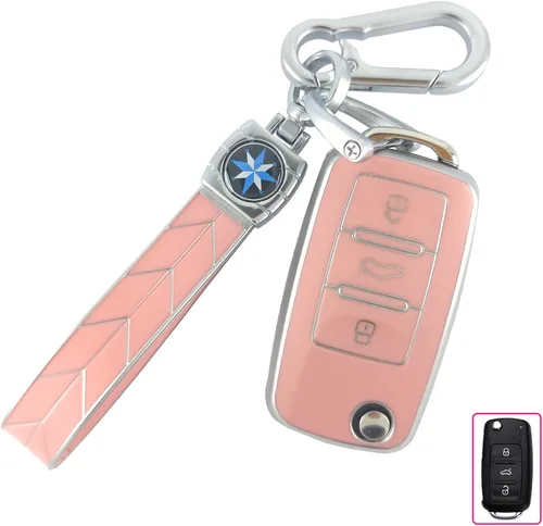 Vista 28 de Funda para llavero Volkswagen, funda para llavero Volkswagen VW Jetta Beetle Bora Eosvw Rabbit up Caravelle Multivan Santana Skoda Accesorios Tipo A