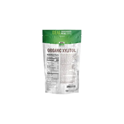 Vista 2 de NOW Foods, Xilitol Orgánico, Puro sin Ingredientes Añadidos, Apto para Keto, Bajo Impacto Glucémico, Bajo en Calorías, 1 Libra