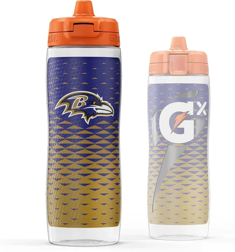 Vista 18 de Gatorade Gx NFL - Botellas antideslizantes para apretar, 30 onzas líquidas, sistema de hidratación Gx
