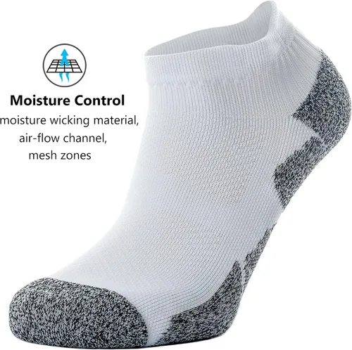 Vista 5 de CWVLC - Calcetines tobilleros deportivos de compresión acolchados unisex