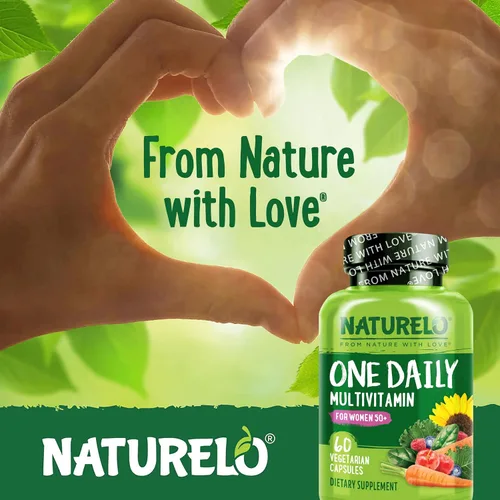 Vista 5 de Naturelo Multivitamina de un día para mujeres de más de 50 años (sin hierro) - Apoyo para la menopausia para mujeres mayores de 50 años - Suplemento