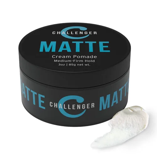 Vista 7 de Mate Styling Cream, Challenger Blue, Medium Firm Hold, La mejor pomada en crema para hombres, A base de agua, sutil aroma a limpio, apta