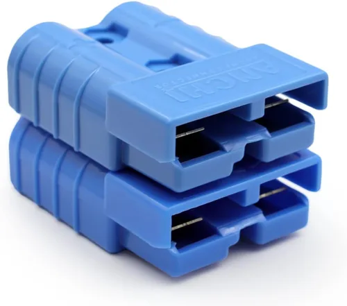 Vista 4 de Conectores de cable de batería de desconexión rápida de calibre 50A 6, kit de enchufe de arnés para cabrestante de remolque, dispositivos Azul