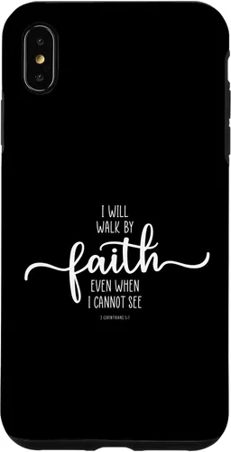 Vista 11 de iPhone 16 I Will Walk By Faith, God Jesus Christian Bible Inspiration Case