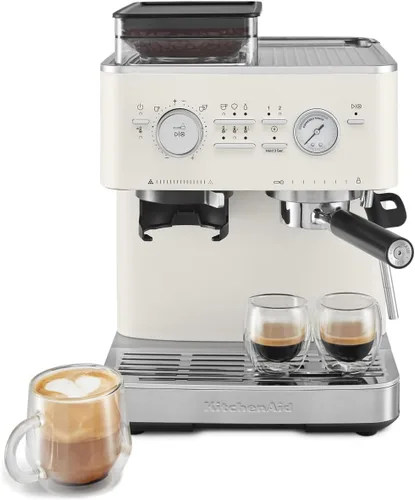 Vista 10 de KitchenAid Máquina de café expreso semiautomática, molinillo de rebabas, 2.5L, hierro fundido negro