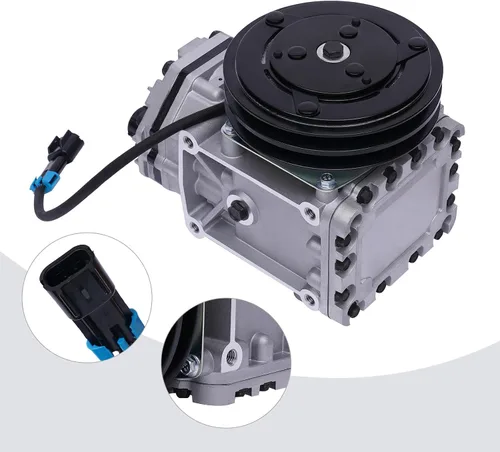 Vista 3 de Compresor de CA apto para Freightliner 1998-1997, para Kenworth, 2000-1996, para Peterbilt 2000-1996, reemplazo del compresor de aire acondicionado