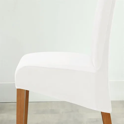 Vista 4 de Fundas elásticas para sillas de comedor de terciopelo, fundas para sillas de tamaño grande, con respaldo alto, fundas protectoras de asiento