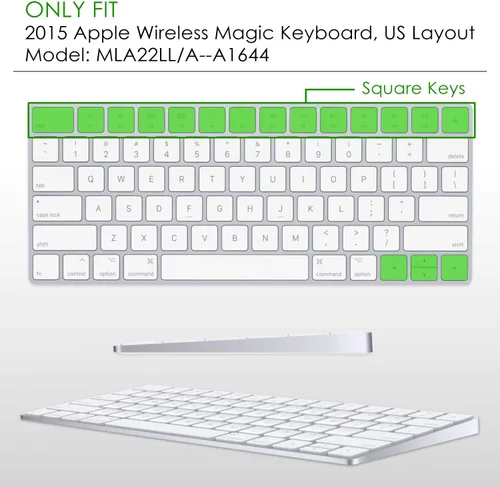 Vista 2 de Allinside Cubierta transparente para teclado Apple Magic (MLA22LL/A) con diseño de EE. UU