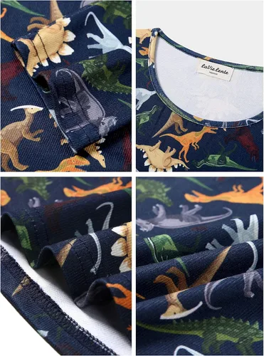 Vista 6 de LaVieLente Fashion Blusa tipo túnica para mujer, con patrón estampado, casual, suave, de manga larga, holgada, con dobladillo alto