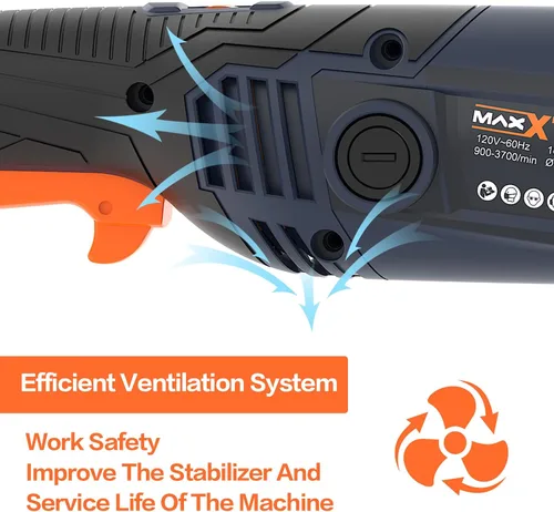 Vista 7 de MAXXT Máquina pulidora de bruñido, herramienta de acondicionamiento de superficie de 1300 W, 6 velocidades variables 3200 RPM motor máquina