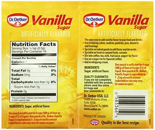 Vista 2 de Dr. Oetker Azúcar de vainilla, 0.32 onzas (paquete de 6)
