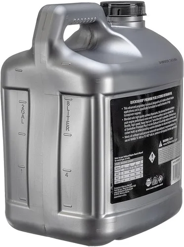 Vista 3 de Quicksilver Premium Plus - Aceite de motor marino de mezcla sintética de 2 tiempos, 2.5 galones