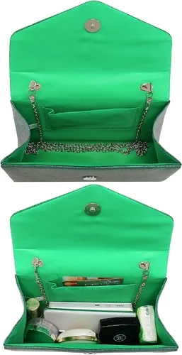 Vista 72 de Dasein Bolso de noche para mujer, embragues de fiesta, bolsos de boda, cóctel, baile de graduación, bolsos con purpurina esmerilada