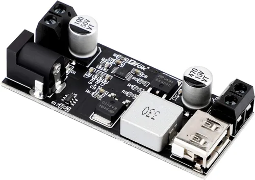 Vista 5 de DROK Convertidor Buck 12V a 5V, 5A USB Regulador de Voltaje DC 9V-36V Paso Abajo a DC 5V-5.3V 5.2V 3.5-6A Transformador de Voltaje Módulo de Fuente