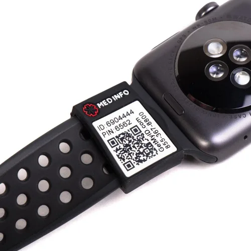 Vista 2 de Funda de identificación médica que se adapta a Apple Watch, Fitbit, Samsung Gear, Garmin y más