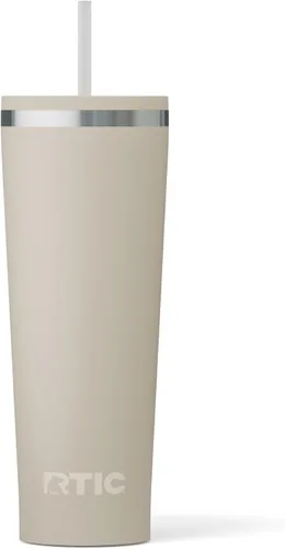 Vista 34 de RTIC Vaso Térmico Diario de 20 onzas de Acero Inoxidable Portátil con Aislamiento, Taza de Café de Viaje con Pajita, Forro de Cerámica, Tapa