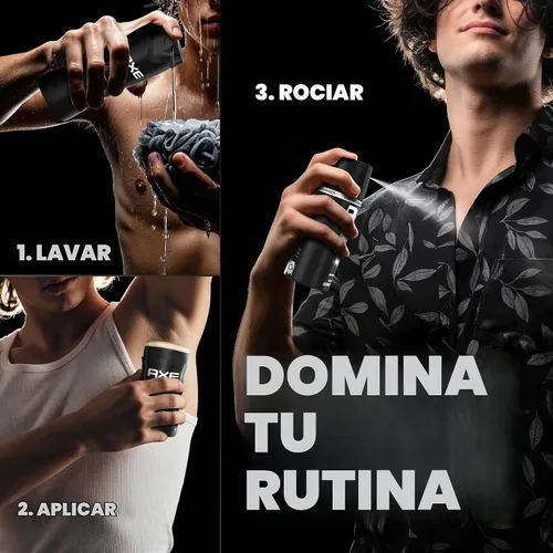 Vista 4 de AXE Body Spray 4 unidades Negro 48 horas Todo Fresco 2.9 oz