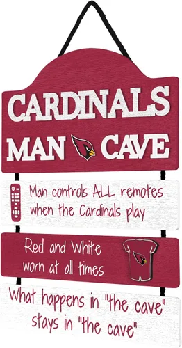 Vista 2 de NFL Team Logo Mancave Man Cave Hanging Wall Sign