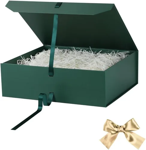 Vista 50 de GoooodGift Caja de regalo grande azul, 1 paquete de 13.5 x 11 x 5.3 pulgadas, caja de regalo de lujo para regalos con tapa de cierre magnético