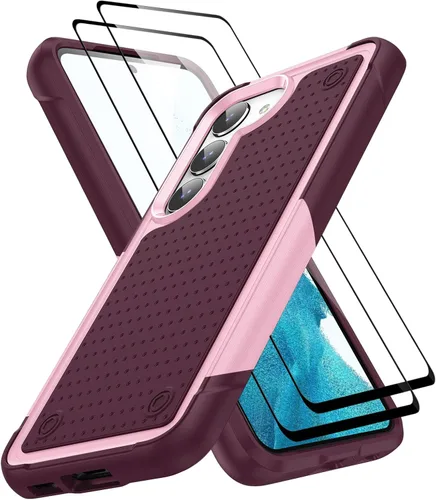 Vista 119 de Jeylly Funda para Samsung Galaxy S10 Plus S10+, ajuste delgado, doble capa, resistente, absorción de golpes, TPU con carcasa trasera de Negro