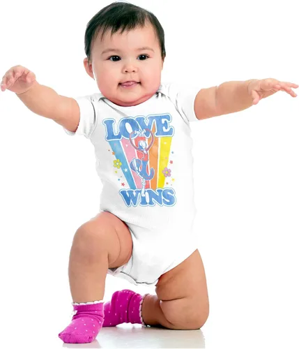 Vista 4 de Brisco Brands Pelele retro Popeye Olives Love Wins Baby para niños o niñas