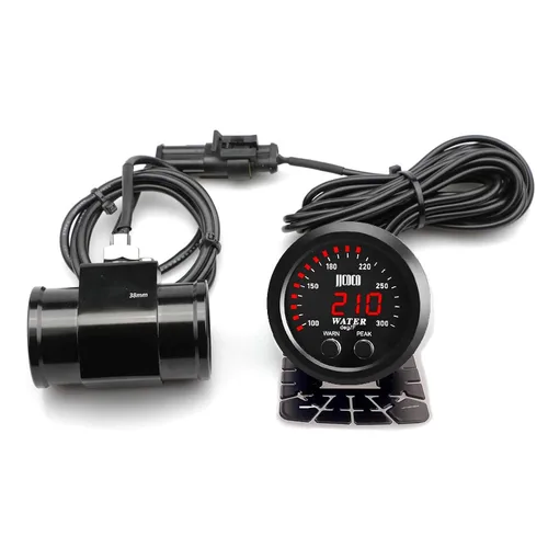 Vista 14 de Universal 52mm Medidor de Temperatura de Agua 0-300F (-17~187C) Electrónico LED Digital Azul DC12V para Automóvil con Adaptador de Sensor