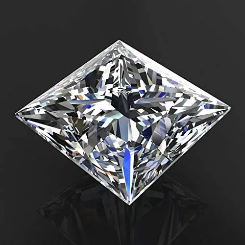 Vista 4 de GEMHUB VS+ Moissanita de corte princesa blanco EF color moissanita facetada princesa moissanita piedra suelta para colganteanillo, Moissanita