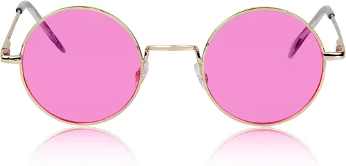 Vista 7 de Lentes de sol Sunny Pro retro, redondos, pequeños, con color, lente hippie estilo John Lennon