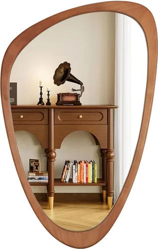 Vista 31 de WallBeyond Espejo asimétrico, espejo de pared irregular, espejos de pared decorativos para dormitorio, sala de estar, entrada, pasillo, espejo